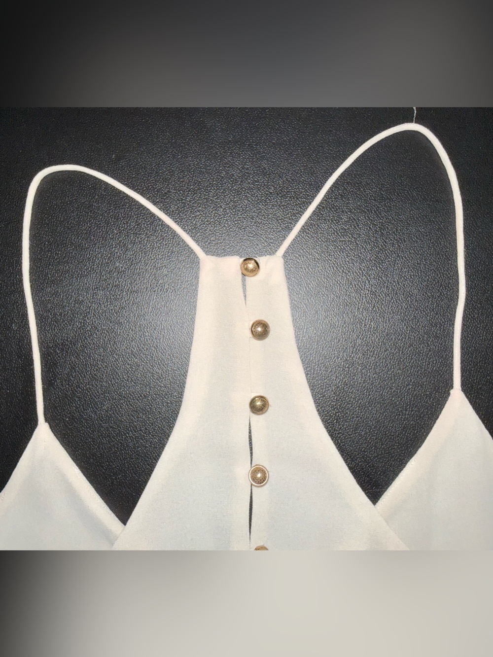 Norah Ivory Double-Layer Chiffon Racerback Cami Tank Top - Picture 6 of 7